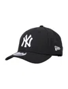 New Era Mens Blk Whi 9forty New York Yankees Brand-embroidered Cotton-canvas Baseball Cap In Black