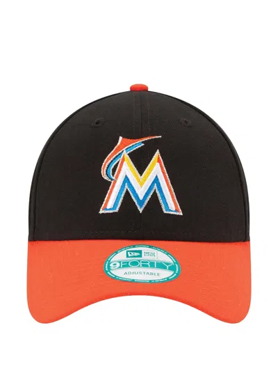 New Era 9forty Miami Marlins Baseball Cap In Black