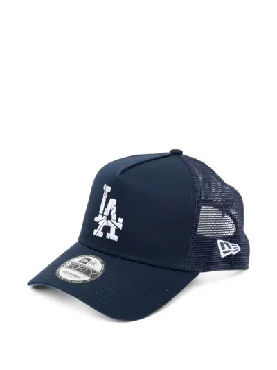 New Era 9forty New York Yankees Shattered Logo A-frame Trucker Cap In Blue