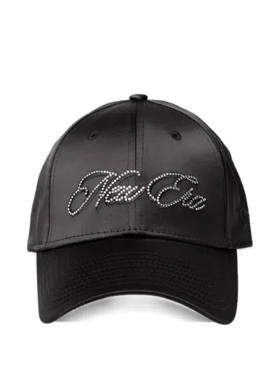 New Era 9forty Satin Gem Baseball Cap In Black