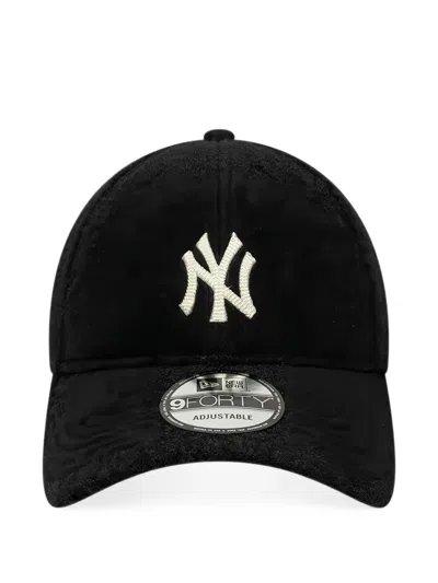 New Era 9forty Winter Borg Ny Yankees Logo-embroidered Cap In Black