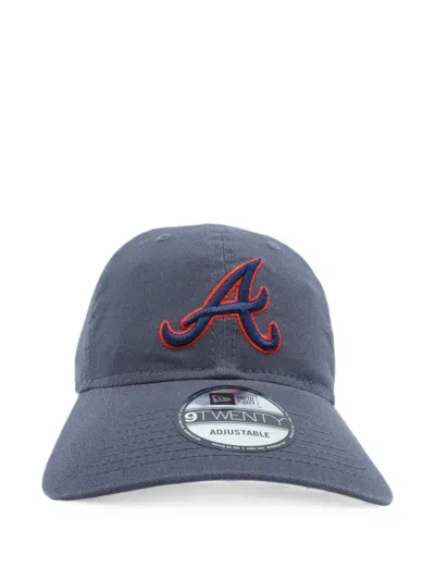New Era 9twenty Atlanta Braves Logo-embroidered Baseball Cap In Blue