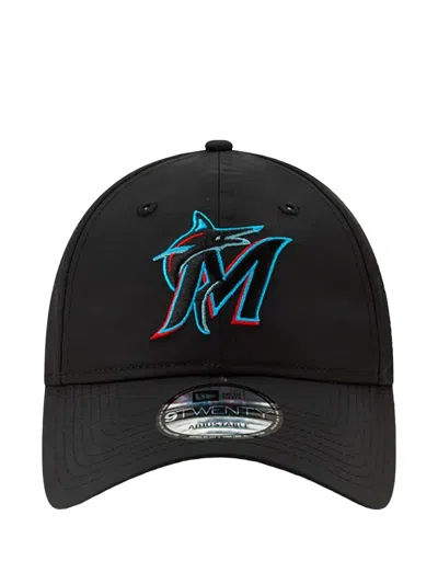 New Era 9twenty Miami Marlins Baseball Cap In Black