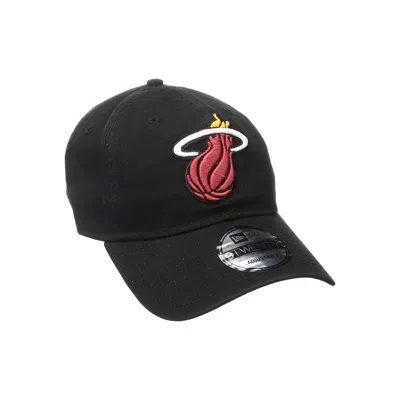 New Era 9twenty Nba Miami Heat Core Classic Cap - Adjustable - Black In Blue
