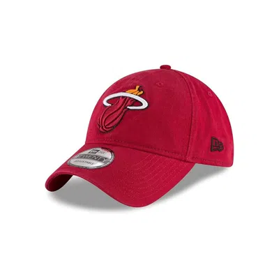 New Era 9twenty Nba Miami Heat Core Classic Cap - Adjustable - Red In Blue