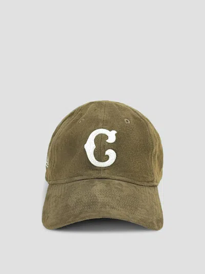 New Era 9twenty Suede Cap In Green Med