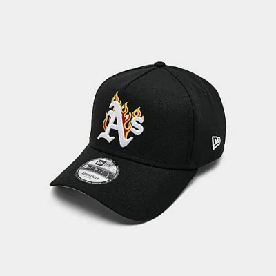 New Era A's Mlb Flames 9forty A-frame Snapback Hat