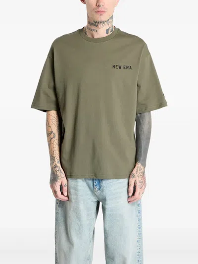 New Era Animal-graphic Crew-neck T-shirt In Green