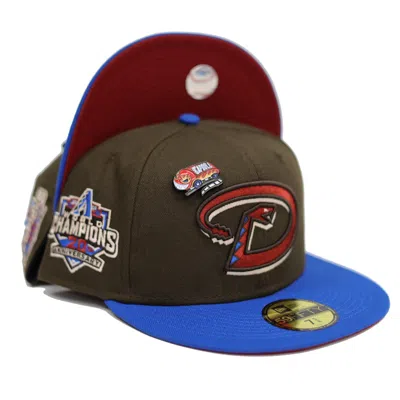 Pre-owned New Era Arizona Diamondbacks Capsule Nitro 2.0 Collection 20th Season 59fifty Fitted Hat In Brown/red