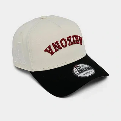 New Era Arizona Diamondbacks Mlb Upside Down Wordmark 9forty A-frame Snapback Hat In Neutral
