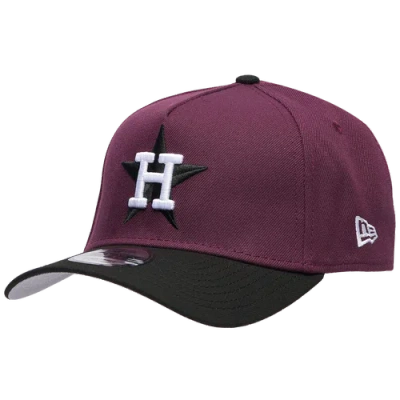 New Era Astros 9forty A-frame Cap In Burgundy