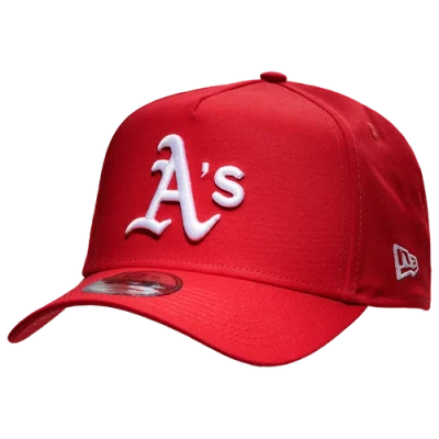 New Era Athletics 9forty A-frame Hat In Red/white