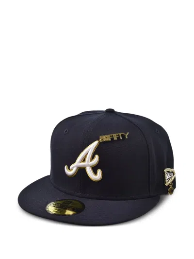 New Era Atlanta Braves Embroidered Fitted Hat In Pattern