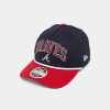 New Era Atlanta Braves Mlb 9forty Arch Rope M-crown A-frame Snapback Hat In Black