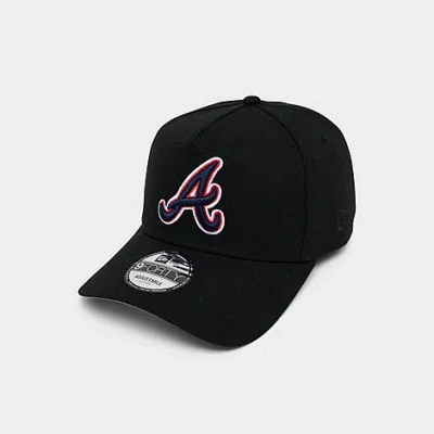 New Era Atlanta Braves Mlb Dual Tone 9forty A-frame Snapback Hat In Black