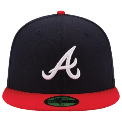 New Era Atlanta Braves  Braves 59fifty Authentic Cap In Navy/red
