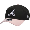 New Era Atlanta Braves  Braves 9forty A-frame Cap In Black/pink