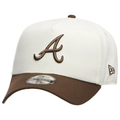 New Era Atlanta Braves  Braves 9forty A-frame Cap In White/walnut