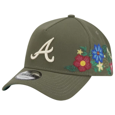 New Era Atlanta Braves  Braves 9forty A-frame Floral Cap In Green