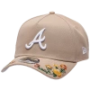New Era Atlanta Braves  Braves 9forty A-frame Floral Cap In Brown