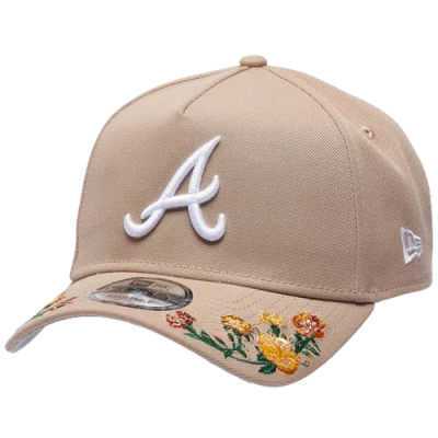New Era Atlanta Braves  Braves 9forty A-frame Floral Cap In Brown