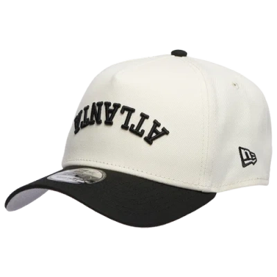 New Era Atlanta Braves  Braves 9forty A-frame Upside Wordmark Cap In Chrome/black
