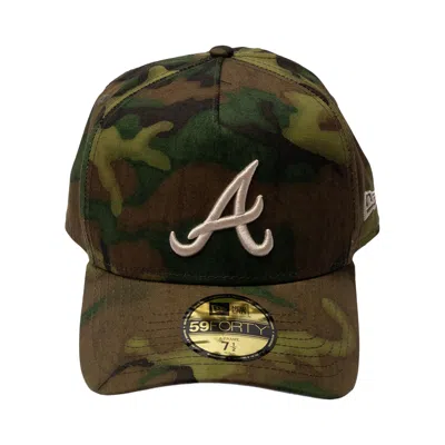 Pre-owned New Era Atlanta Braves Ripstop 5950af 'camo' | Green | Men's Size 7.5
