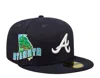 New Era Atlanta Braves Stateview 59fifty Fitted Cap 60296534 - Navy/grey Uv In Blue