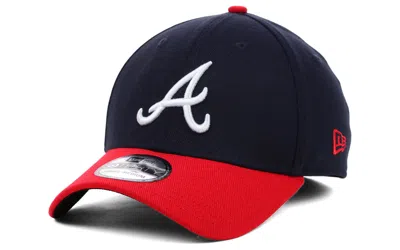 New Era Atlanta Braves Team Classic 39thirty Cap In Navy,red