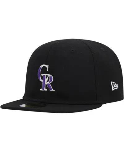 New Era Baby Boys And Girls Black Colorado Rockies My First 59fifty Fitted Hat