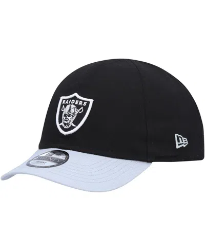 New Era Baby Boys And Girls Black/silver Las Vegas Raiders My 1st 9twenty Adjustable Hat In Black,silver