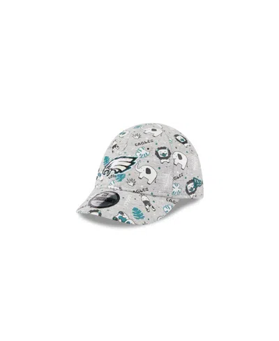 New Era Kids' Baby Boys And Girls Gray Philadelphia Eagles Animal 9twenty Adjustable Hat