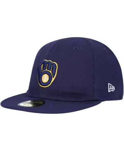 New Era Kids' Baby Boys And Girls Navy Milwaukee Brewers My First 59fifty Fitted Hat In Blue