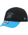 NEW ERA BABY BOYS AND GIRLS NEW ERA BLACK MIAMI MARLINS TEAM COLOR MY FIRST 9TWENTY FLEX HAT