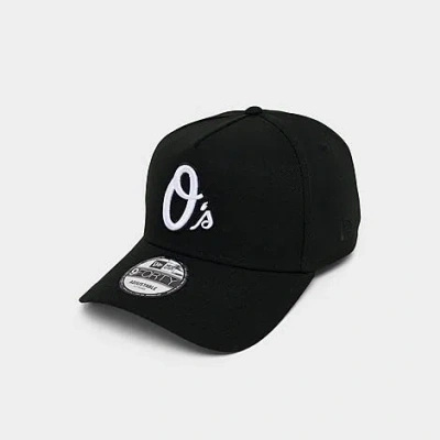 New Era Baltimore Orioles Mlb 9forty A-frame Monochrome Snapback Hat In Black