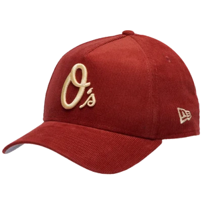 New Era Baltimore Orioles  Orioles 9forty A-frame Tonal Cord Cap In Red