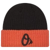 New Era Baltimore Orioles  Orioles Waffled Knit Hat In Orange/black