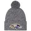 New Era Baltimore Ravens  Ravens Marl Pom Knit In Gray