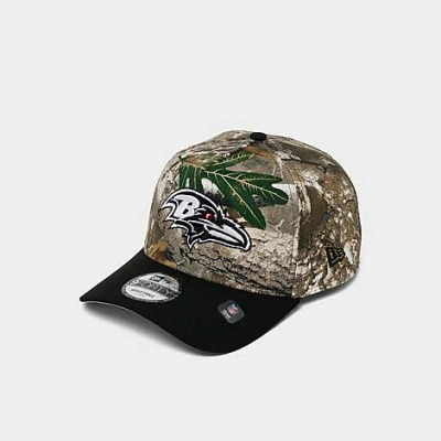 New Era Baltimore Ravens Nfl 9forty Camo A-frame Snapback Hat In Multi