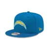 New Era Blue Los Angeles Chargers Basic 9fifty Adjustable Snapback Hat In Blue