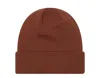 New Era Basic Brown Cuff Knit Beanie 60487131 In Red