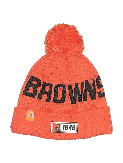 Pre-owned New Era Beanie Hat In Orange