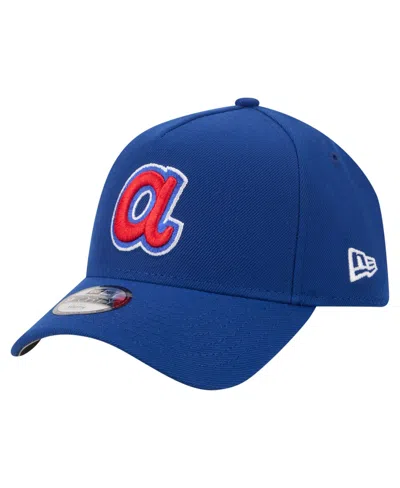 New Era Kids' Big Boys And Girls Atlanta Braves Cooperstown Logo 9forty Retro Adjustable Baseball Cap In Blue