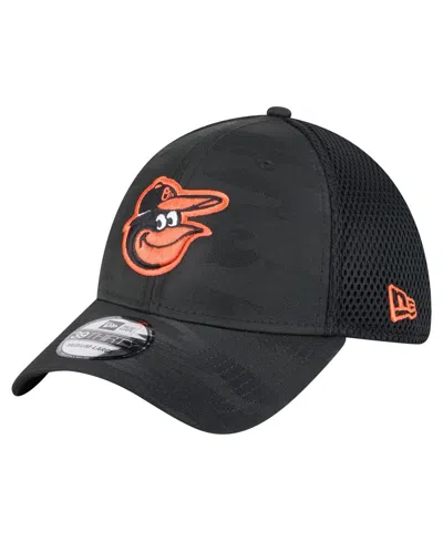 New Era Kids' Big Boys And Girls Black Baltimore Orioles Camo 39thirty Flex Hat