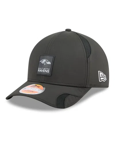 New Era Babies' Big Boys And Girls Black Baltimore Ravens 2025 Sideline 9forty Adjustable Hat In Green