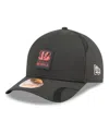 New Era Big Boys And Girls Black Cincinnati Bengals 2025 Sideline 9forty Adjustable Hat In Green