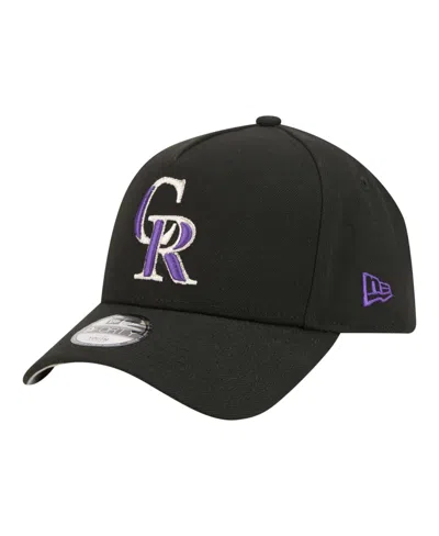 New Era Kids' Big Boys And Girls Black Colorado Rockies 9forty A-frame Adjustable Hat