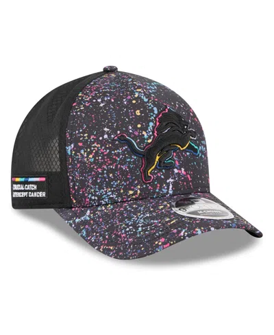 New Era Kids' Big Boys And Girls Black Detroit Lions 2025 Nfl Crucial Catch 9forty Adjustable Hat