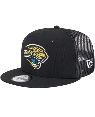 New Era Kids' Big Boys And Girls Black Jacksonville Jaguars Main Trucker Snapback Hat