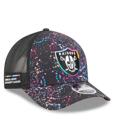 New Era Kids' Big Boys And Girls Black Las Vegas Raiders 2025 Nfl Crucial Catch 9forty Adjustable Hat